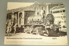 Zwitserse kalender uit 1971 met treinenfoto´s